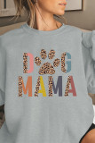 Leopard Dog Mama Print Pullover Longsleeve Sweatshirt Unishe Wholesale