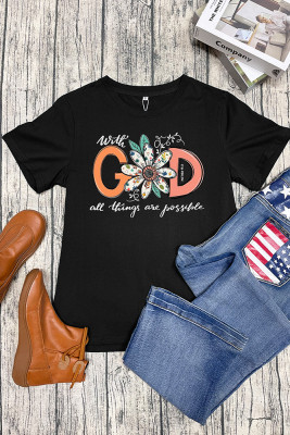 With God All Things Are Possible Short Sleeve Graphic Tee Unishe Wholesale