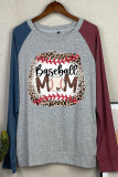 Baseball Mom Print Long Sleeves Top Women Unishe Wholesale