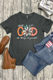 With God All Things Are Possible Short Sleeve Graphic Tee Unishe Wholesale