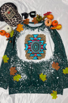 Western Leopard Aztec Cross Long Sleeves Top Women Unishe Wholesale