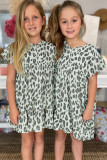 Little Girl Leopard Ruffle Dress