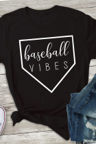Baseball Vibes Print Short Sleeve Graphic Tee Unishe Wholesale