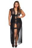 Black Plus Size Locked Away Lover Lingerie Gown