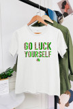 Go Luck Yourself Print Short Sleeve Graphic Tee Unishe Wholesale