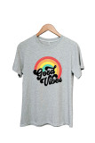 Good Vibes Vintage Rainbow Short Sleeve Graphic Tee Unishe Wholesale