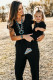 Little Girls Short Sleeve Jogger Jumpsuit with Belt