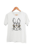 Easter Bunny With Glasses Short Sleeve Graphic Tee Unishe Wholesale