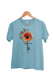 Sunflower and Butterflies Short Sleeve Graphic Tee Unishe Wholesale