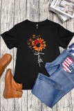 Sunflower and Butterflies Short Sleeve Graphic Tee Unishe Wholesale