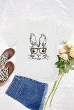 Easter Bunny With Glasses Short Sleeve Graphic Tee Unishe Wholesale