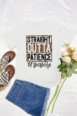 Leopard Straight Outta Patience Mom Short Sleeve Graphic Tee Unishe Wholesale