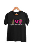 Peace Love Coffee Short Sleeve Graphic Tee Unishe Wholesale