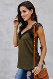 Green One More Night Lace Cami Tank