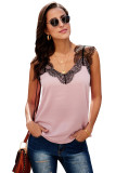 Pink One More Night Lace Cami Tank