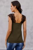 Green One More Night Lace Cami Tank