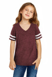 Red Striped Short Sleeve Girl’s Top