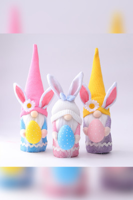 Easter's Day Decoration Colored Rabbit Doll Unishe Wholesale MOQ 5pcs