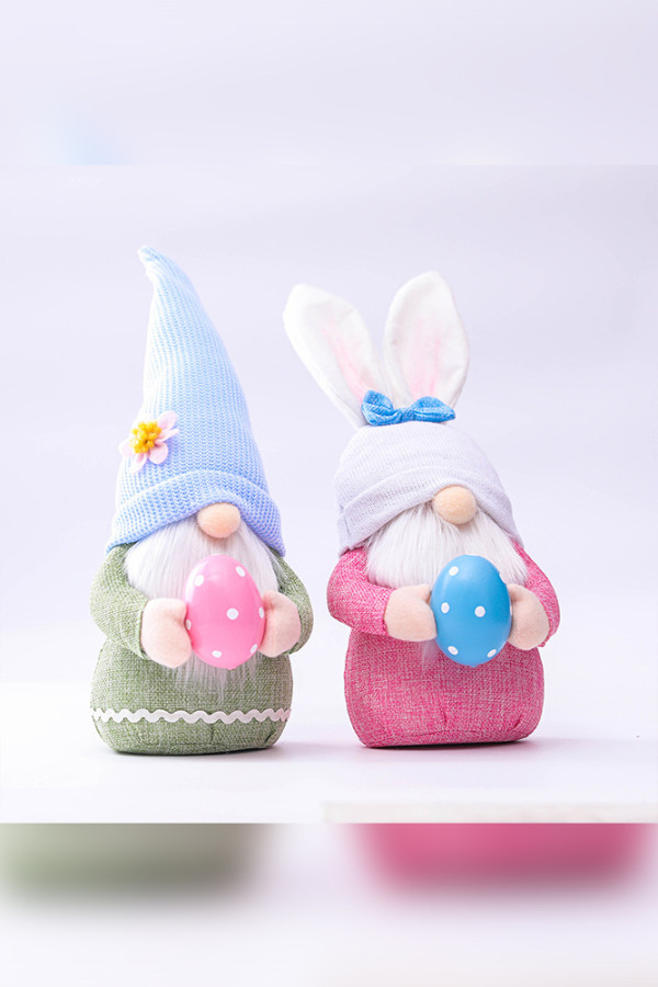 Easter's Day Decoration Colored Rabbit Doll Unishe Wholesale MOQ 5pcs