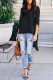 Black Chic High Low Kimono Top