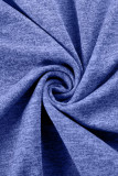 Sky Blue Twist Knot Sleeveless V Neck Shift Mini Dress