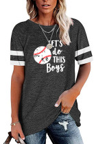 Let's Do This Boys Baseball Printed Graphic Tees for Women UNISHE Wholesale