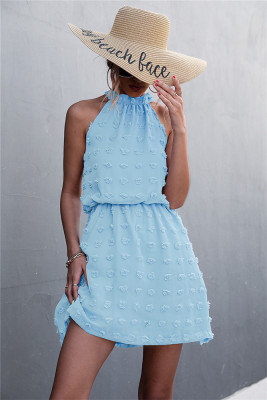 Halterneck Jacquard Mini Dress Unishe Wholesale