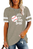 Let's Do This Boys Baseball Printed Graphic Tees for Women UNISHE Wholesale