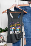 Salty Beach Sunglasses Printed Sleeveless Tank Top Unishe Wholesale