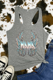 MAMA with Wings Printed Sleeveless Tank Top Unishe Wholesale