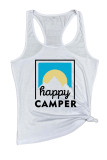 Happy Camper Printed Sleeveless Tank Top Unishe Wholesale