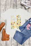 Sunflower American Flag Short Sleeve Graphic Tee Unishe Wholesale