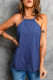 Blue Halter Neck Denim Tank Top