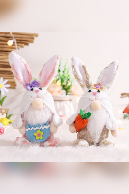 Easter's Day Decoration Rabbit Hat Dwarf Doll Unishe Wholesale MOQ 5PCS