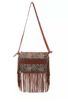 Leopard Sunflower Crossbody Messenger Bag With Tassels Unishe Wholesale MOQ 3PCS