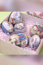 Easter Decoration Rabbit Pattern Iron Candy Egg Unishe Wholesale MOQ 5PCS