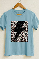 Leopard Grain Lightning Short Sleeve Graphic Tee Unishe Wholesale