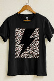 Leopard Grain Lightning Short Sleeve Graphic Tee Unishe Wholesale