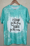 I Stand for the Flag and Kneel for the Cross O-neck Short Sleeve Top Women UNISHE Wholesale
