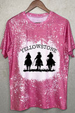 Yellowstone Dutton Ranch 3 Cowboys O-neck Short Sleeve Top Women UNISHE Wholesale