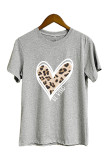 Be Kind Leopard Heart Short Sleeve Graphic Tee Unishe Wholesale 