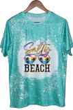 Salty Beach Sunglasses O-neck Short Sleeve Top Women UNISHE Wholesale