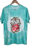 Rolling Stones O-neck Short Sleeve Top Women UNISHE Wholesale