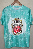 Rolling Stones O-neck Short Sleeve Top Women UNISHE Wholesale