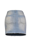 Ripped A-line Denim Mini Skirt Unishe Wholesale