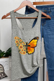 Butterfly Cross Print Sleeveless Tank Top Unishe Wholesale