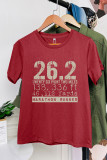 26.2 Miles Shirt Boston Marathon Short Sleeve Graphic Tee Unishe Wholesale