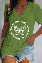 Butterfly Grow Through What You Go Through Short Sleeve Graphic Tee Unishe Wholesale