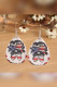 Waterdrop Portrait Print Sunglasses Leather Earrings Unishe Wholesale MOQ 5pcs