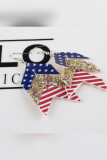 Independence Day American Flag Sequin PU Earrings Unishe Wholesale MOQ 5pcs